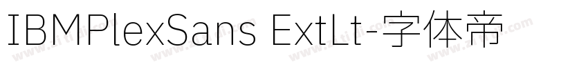 IBMPlexSans ExtLt字体转换